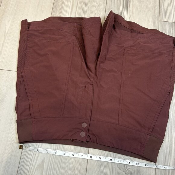 REI Co-op Women's Screenline Shorts Size 6 Maroon Stretch Drawstring 127134 - Picture 10 of 11